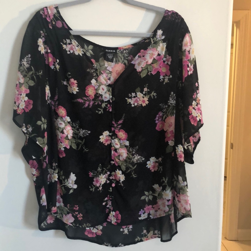 Torrid 1x sheer blouse